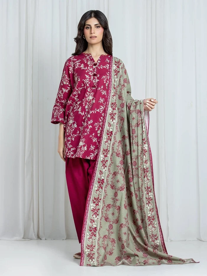 edenrobe winter 3 piece khaddar sale